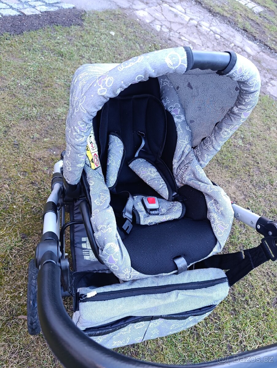Prodám kočárek 3v1 v dobrém stavu. - 3