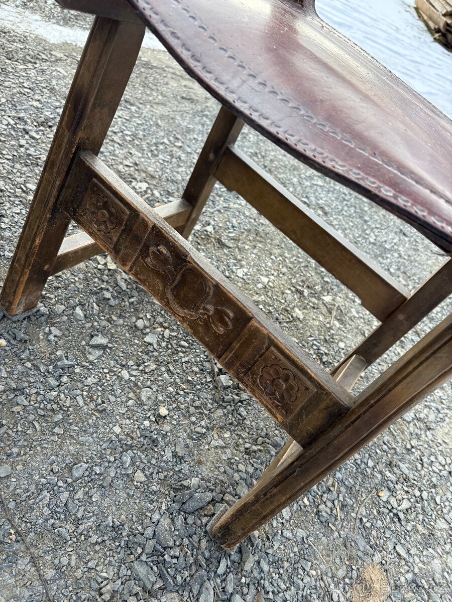 4 kusy starodávné židle - 3