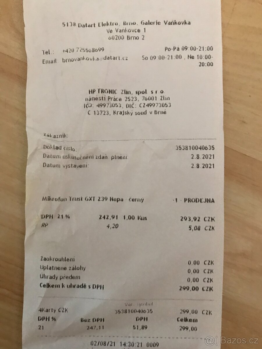 Mikrofon Trust GXT - 3