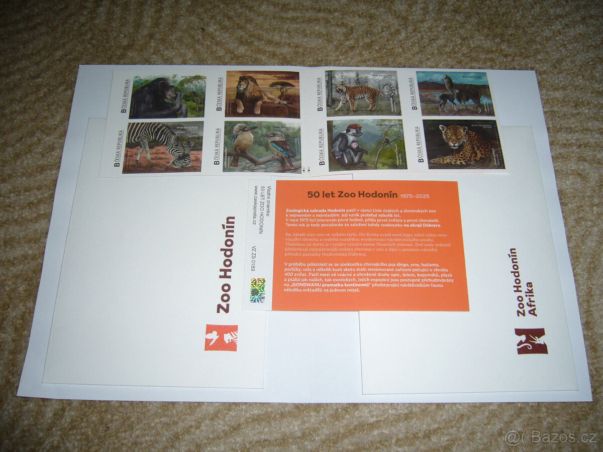 známkový sešitek 50 LET ZOO HODONÍN - VZ ZS: 0189 - 3