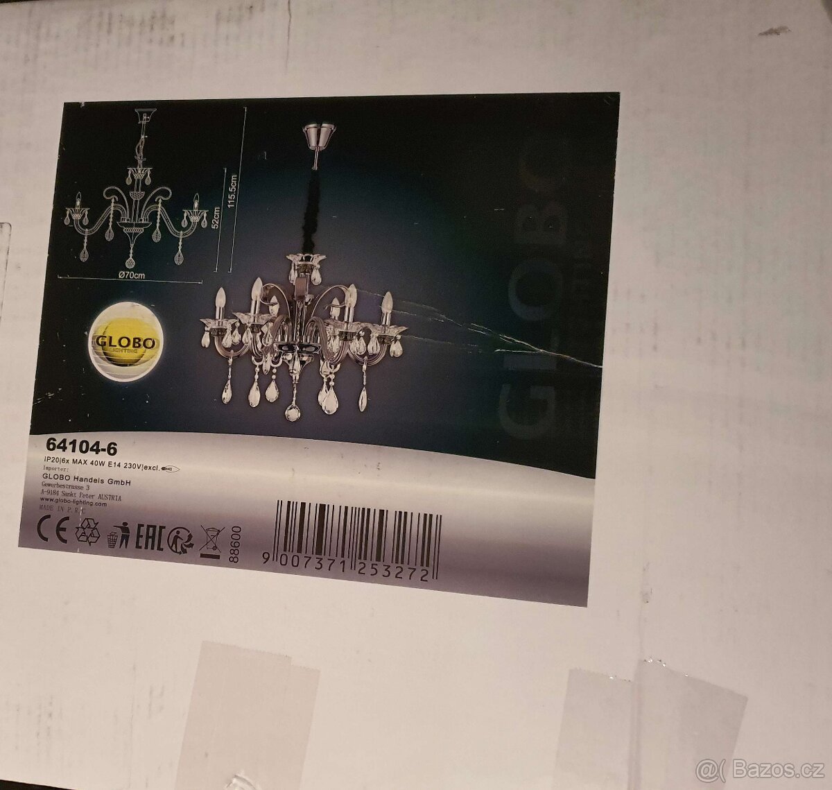 Křišťálový lustr Globo Dunja - 3