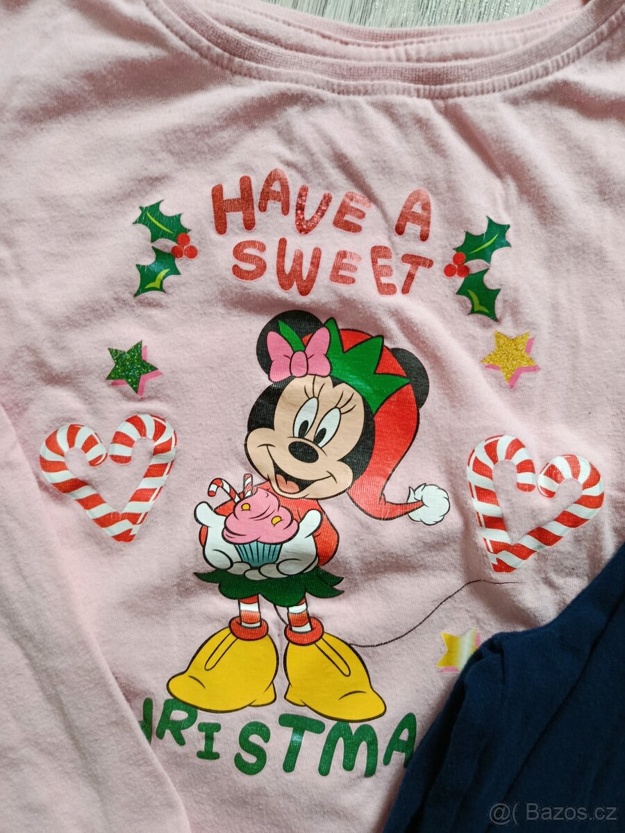 Vánoční dívčí pyžamo 110/116 - 3