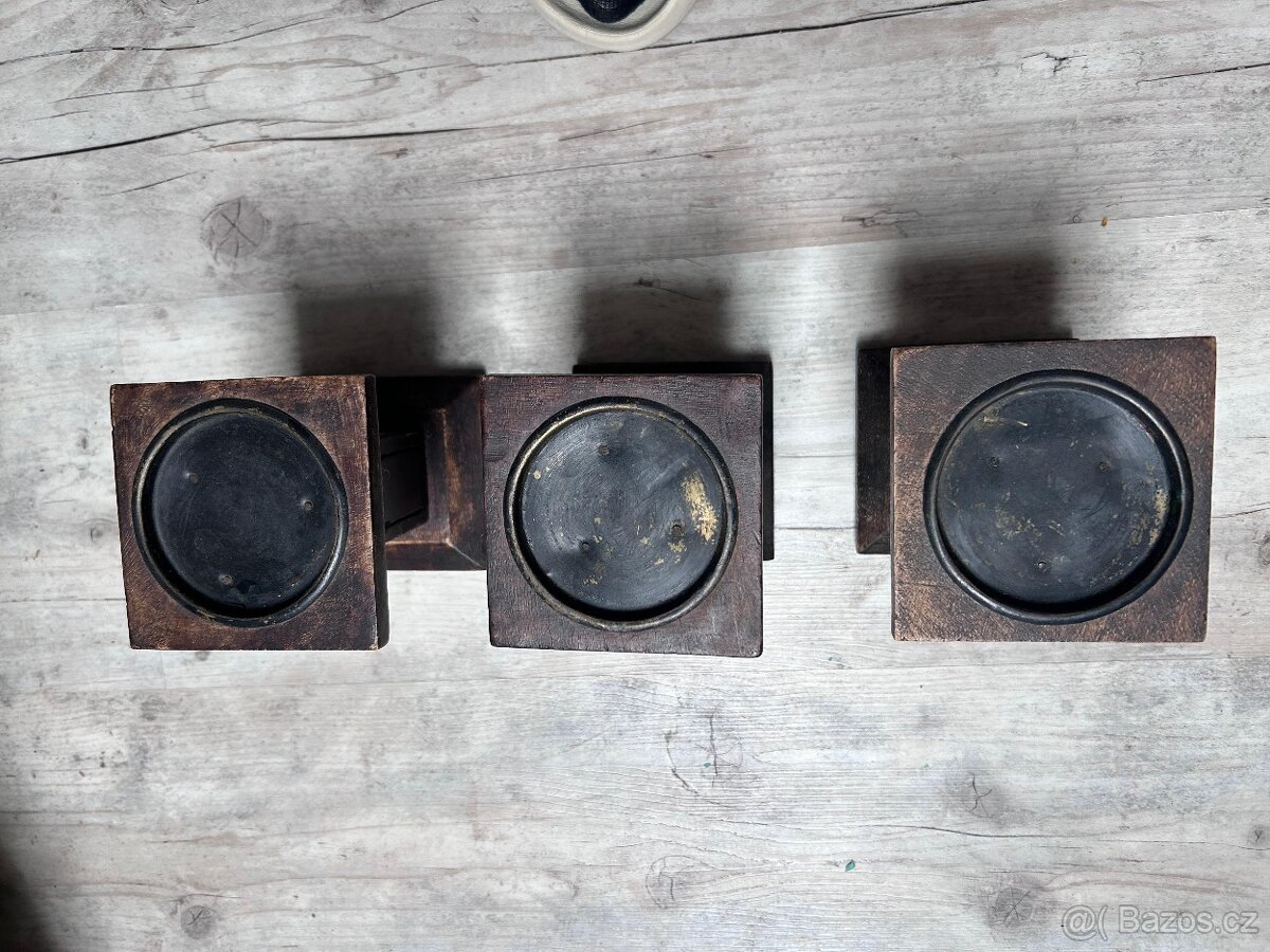 3x svícen - masiv - 3