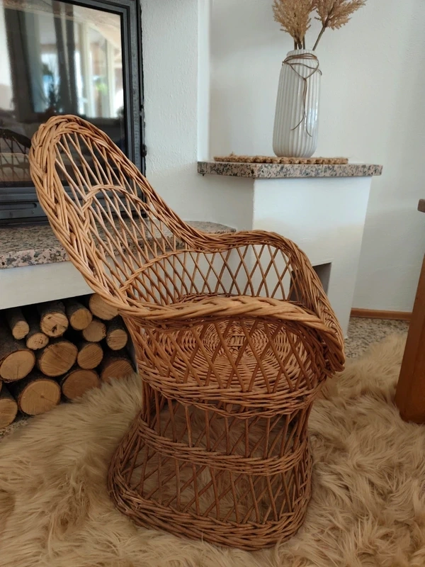 Dětské proutěné křeslo v boho stylu - 3