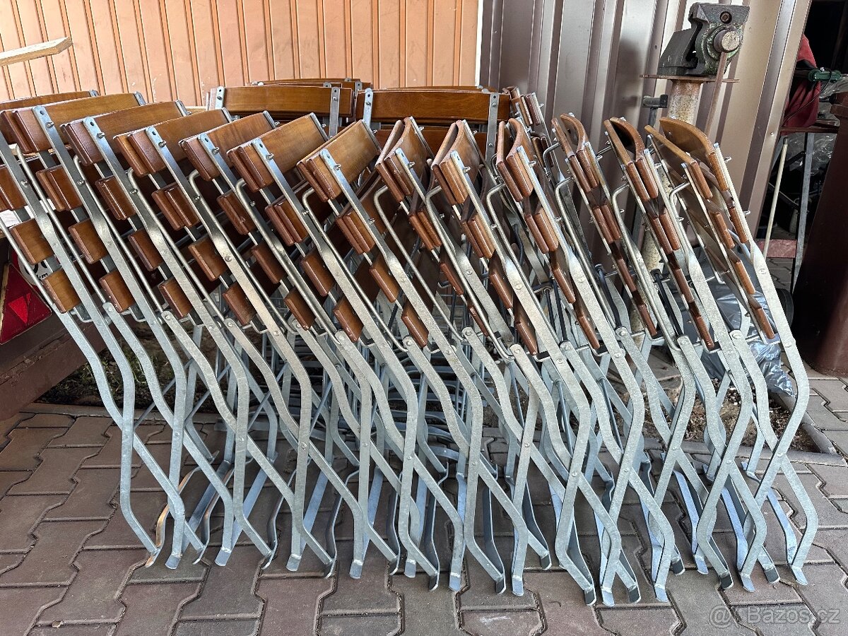 Pivní židle a stoly, PROFI kvalita 24ks židlí, 5ks stůl - 3