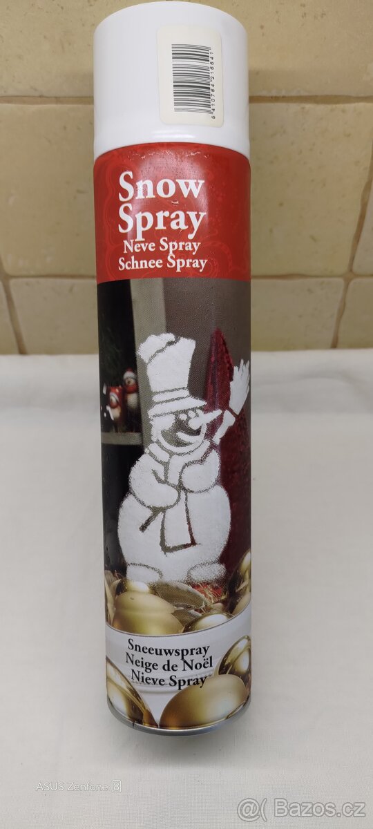 Vánoční dekorace, rámeček, sníh ve spreji - 3