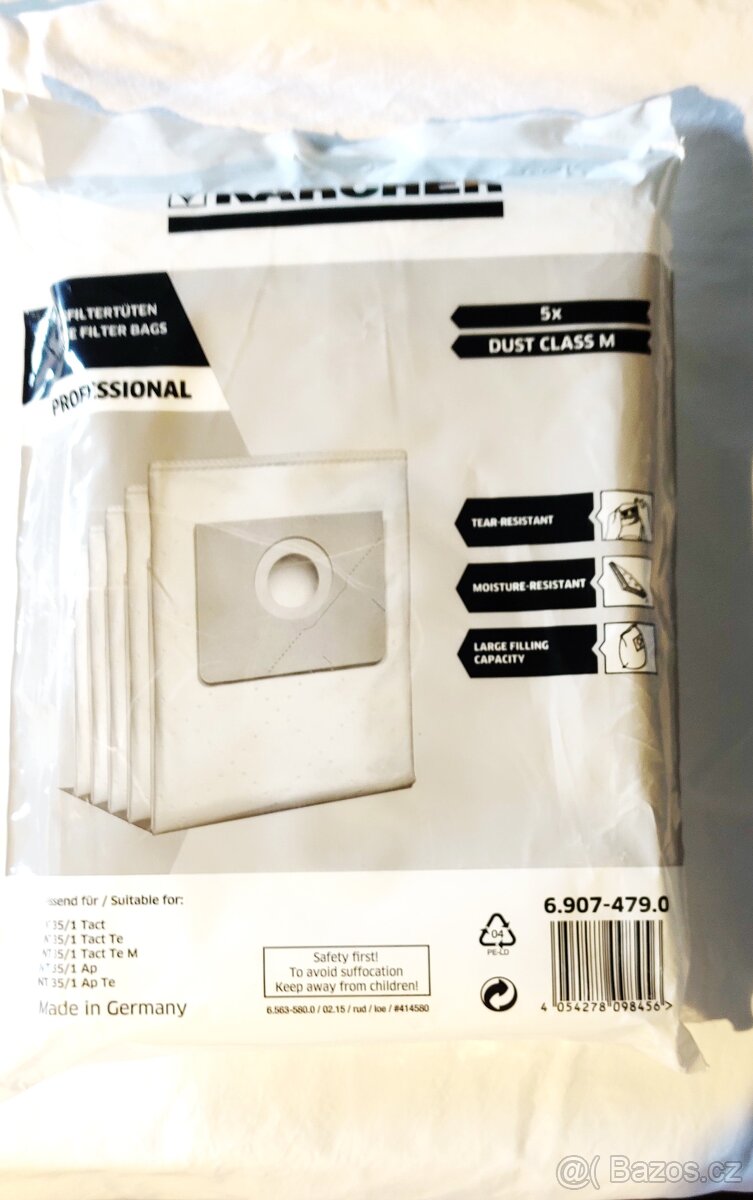 Prodám originální filtrační sáčky Kärcher - 3