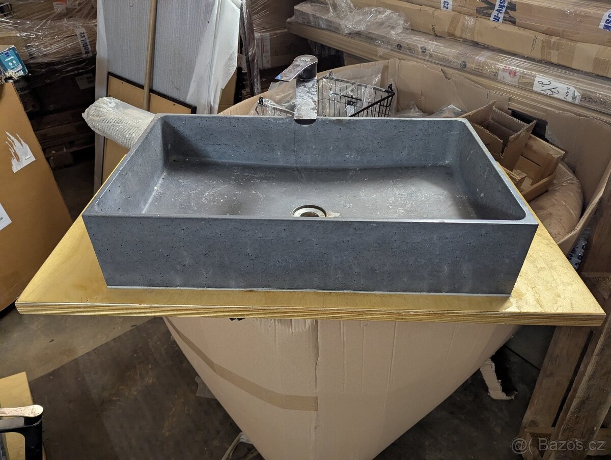 Umyvadlo na desku SAT Cemento 64x36,5 - 3