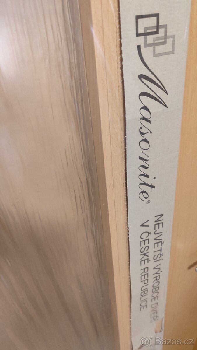 Dveře 80P buk, prosklené 2/3, Masonite - 3