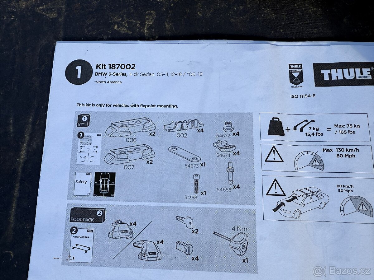 Thule - kit 187002 + Evo fix point 710700 - 3