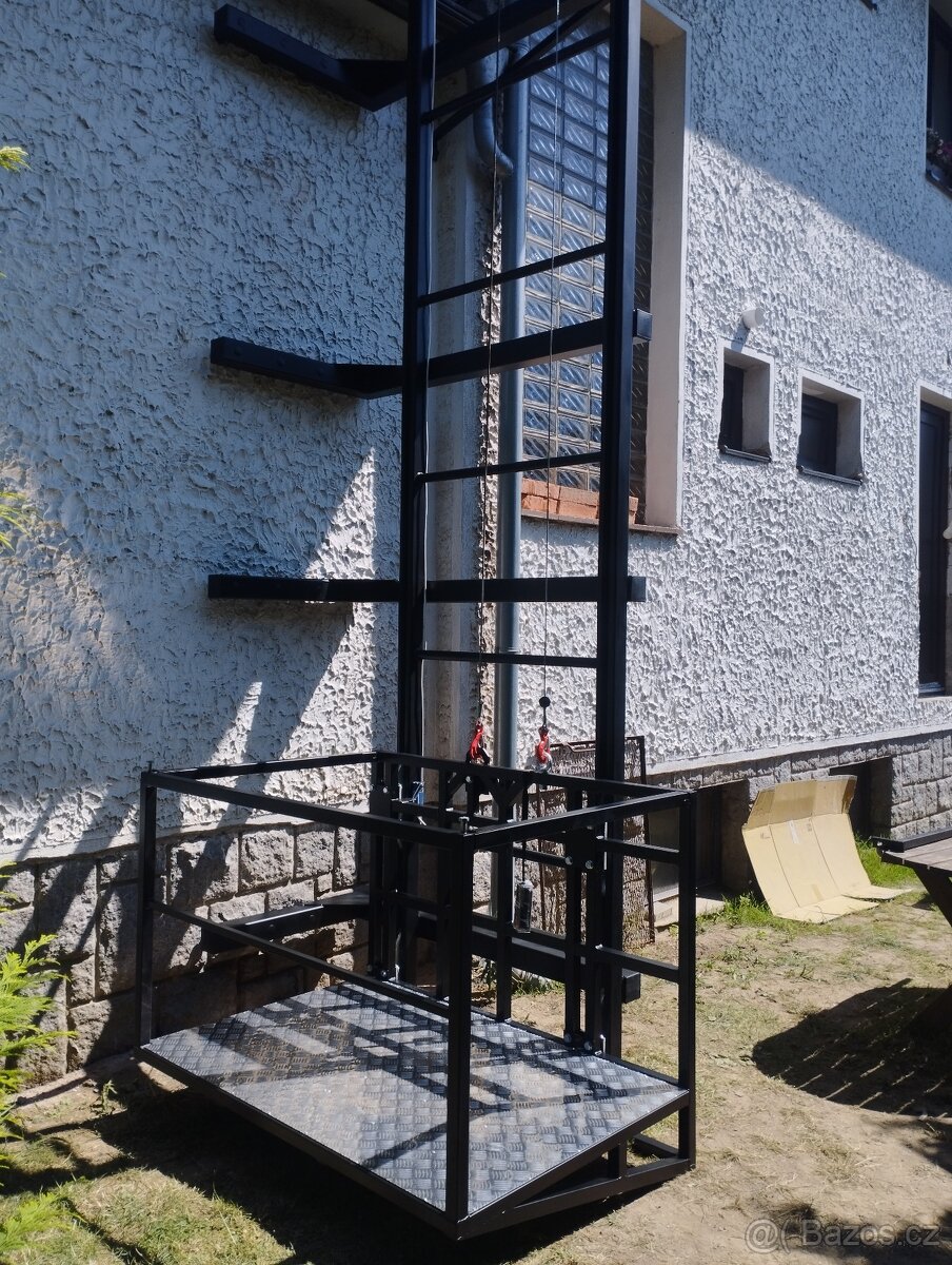 Plošinový výtah ke zdi vrátek zvedák - 3
