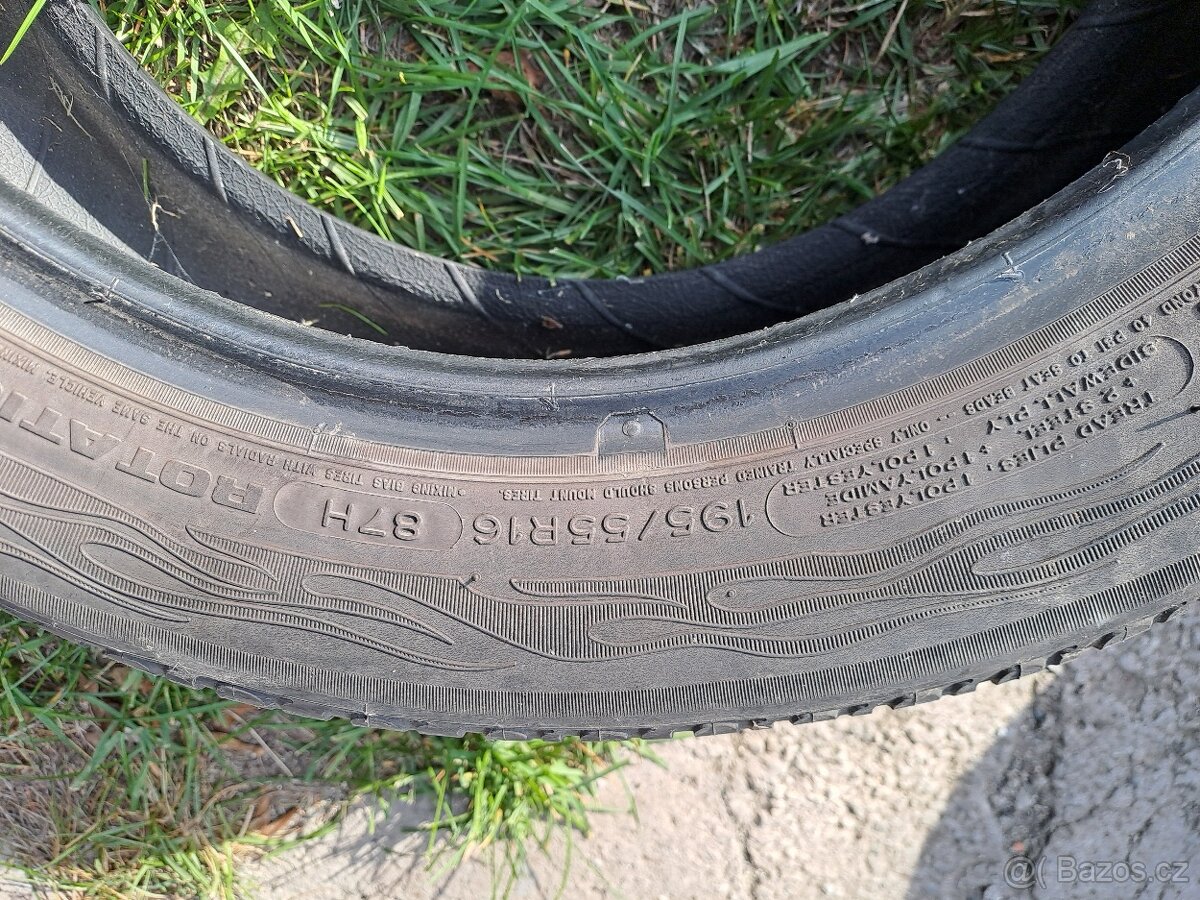 Kola 16" na BMW 1, pneu 195/55 R16, plechové disky a poklic - 3