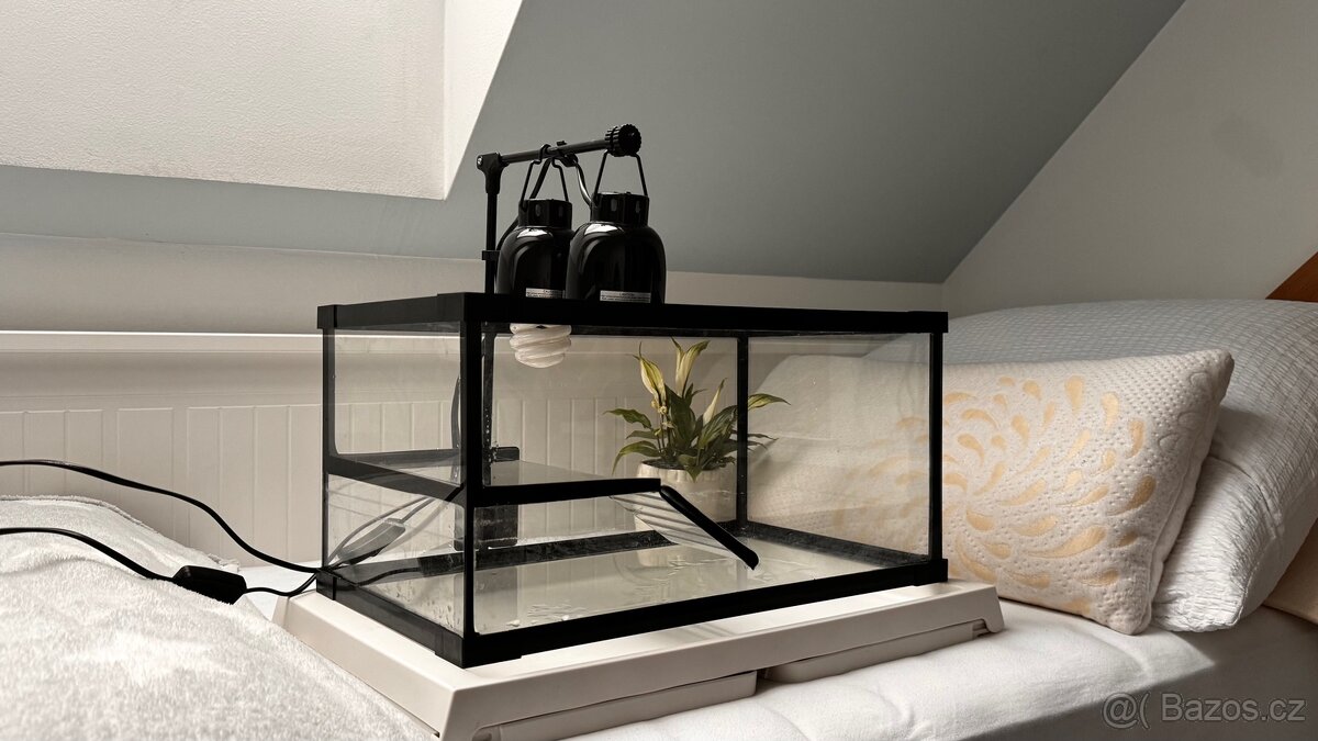 Skleněné želvárium pro vodní želvy – 37,5 l (želvárium) - 3