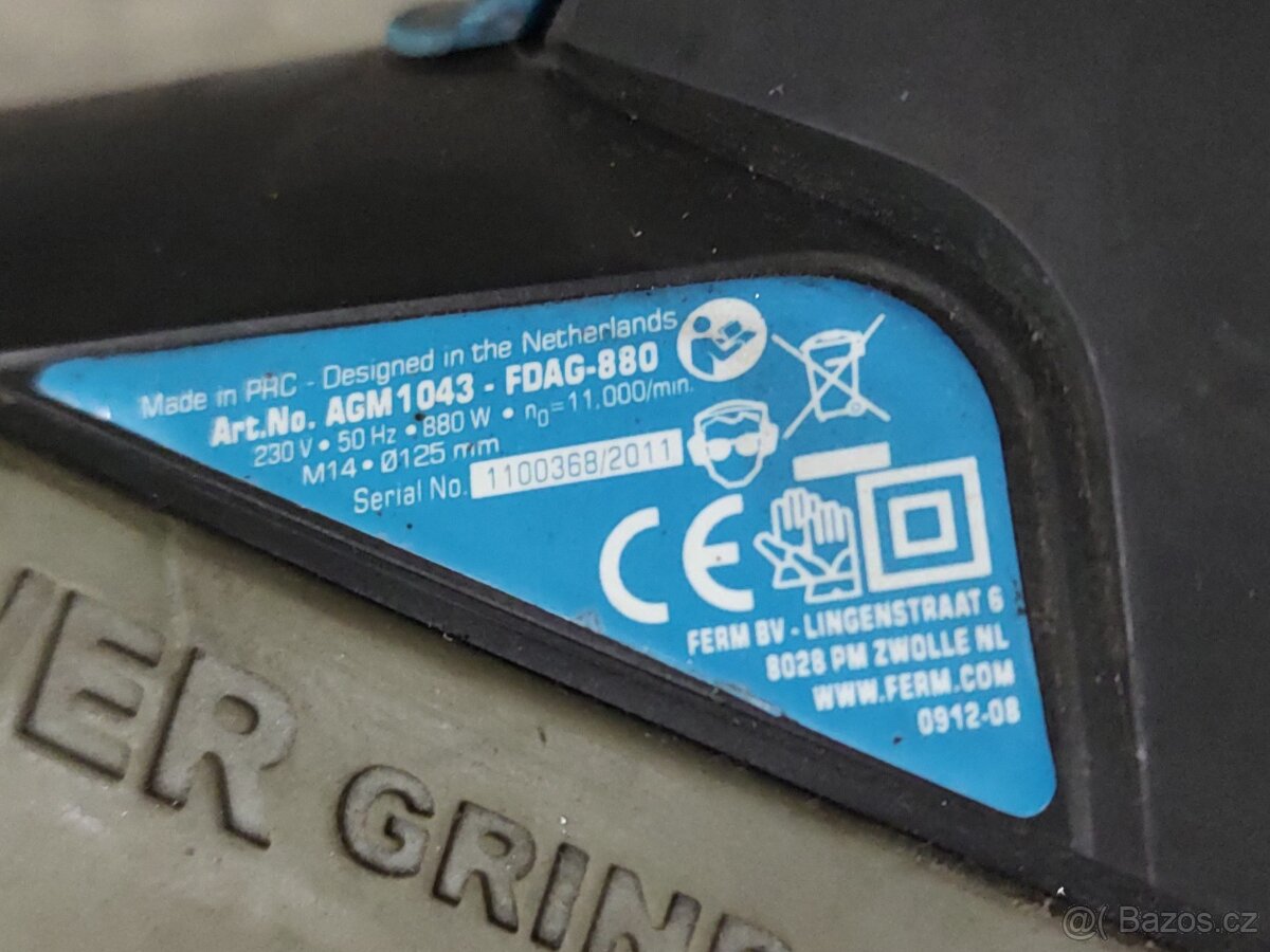 Úhlová bruska Ferm 125 mm - 3