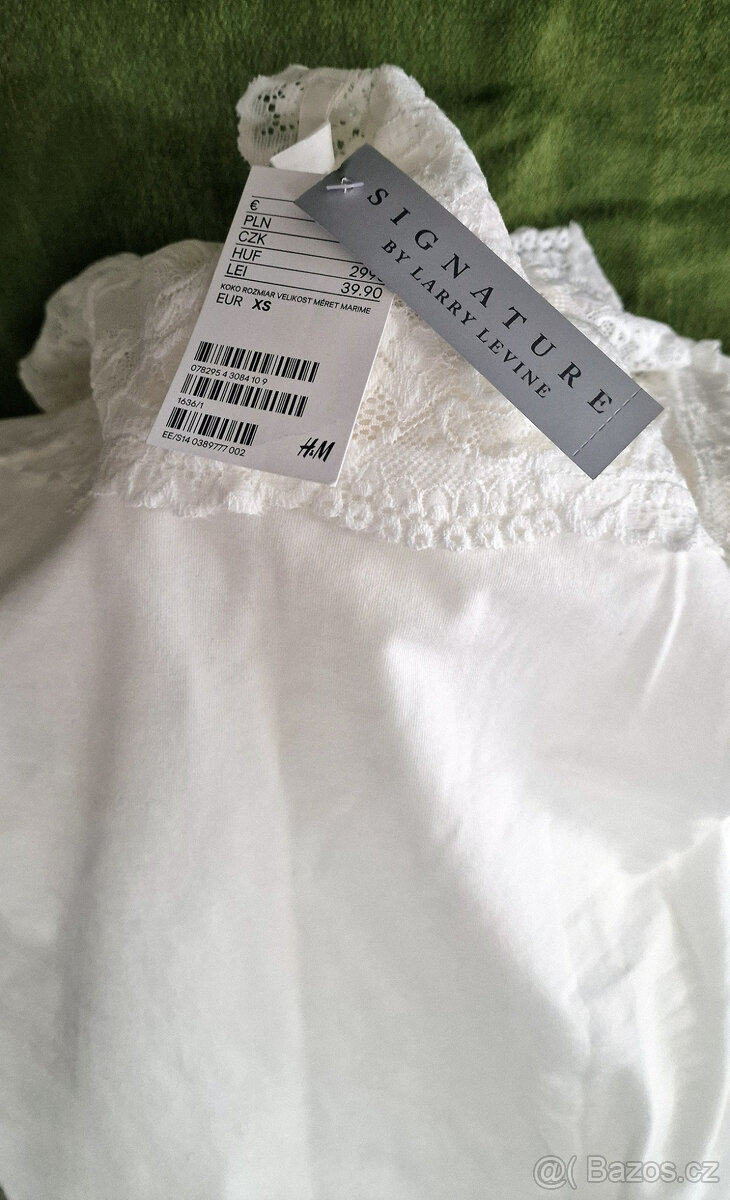 Nová bílá halenka s krajkou - 3