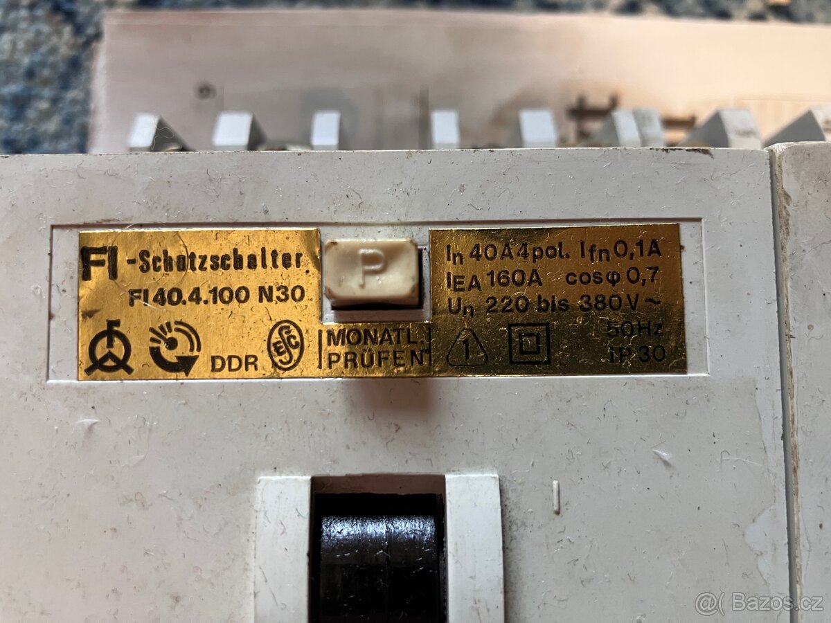 Proudové chrániče Schutzschalter 40A - 3