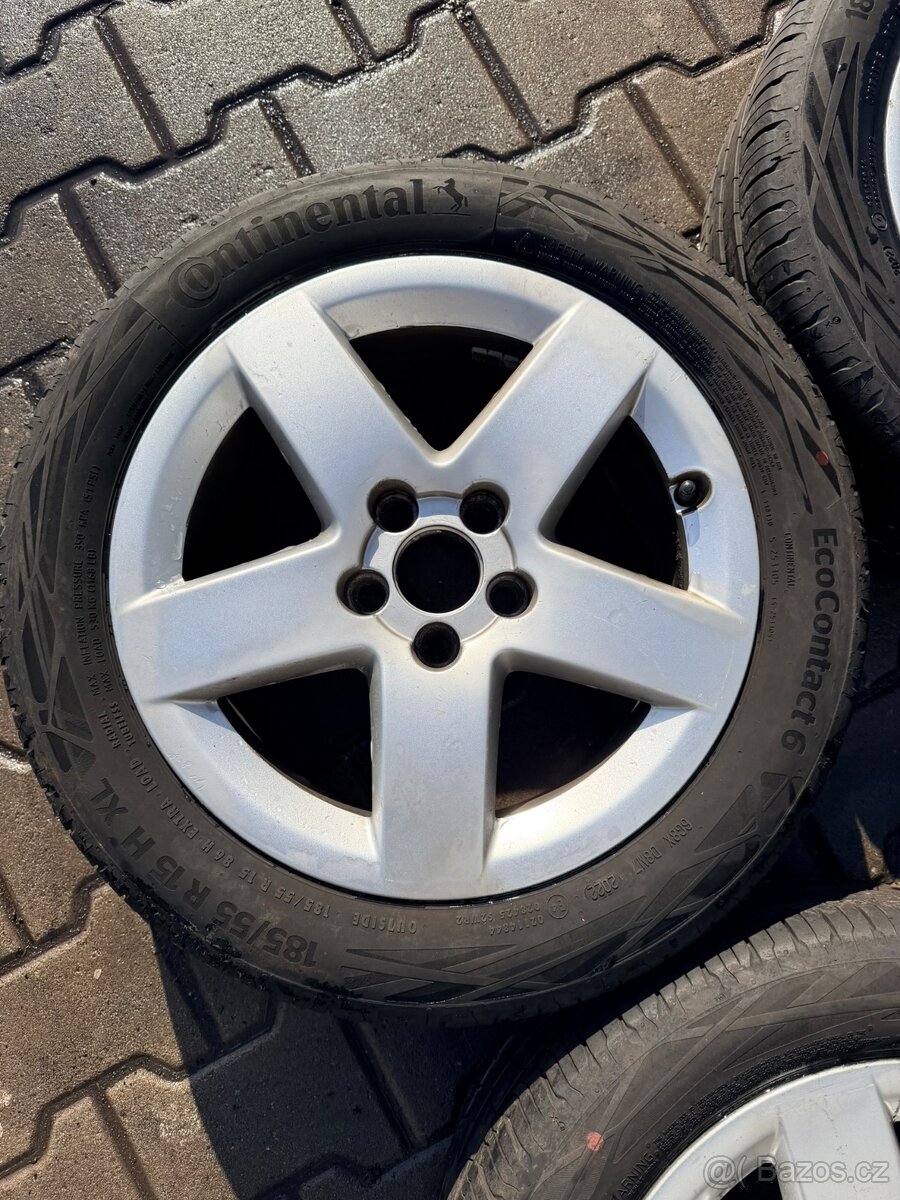 Kompl alu Ronal 5/100r15 + 185/55/15 letní Conti - 3