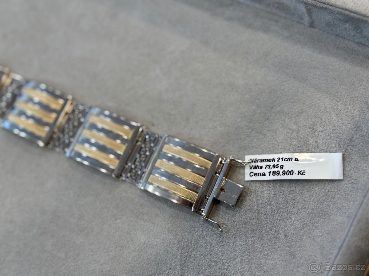Zlatý náramek (585/1000), 73,95g - 3