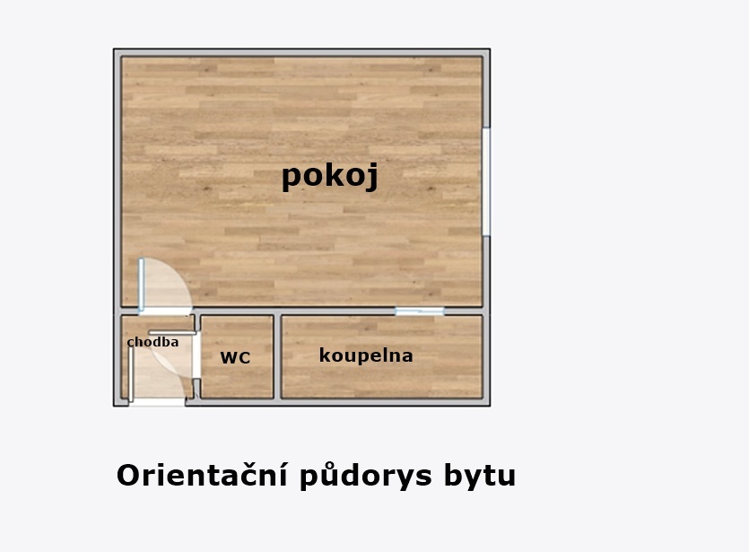 Pronájem, byt 1+kk, 21 m2, Ostrava-Poruba, ul. Stavební - 3