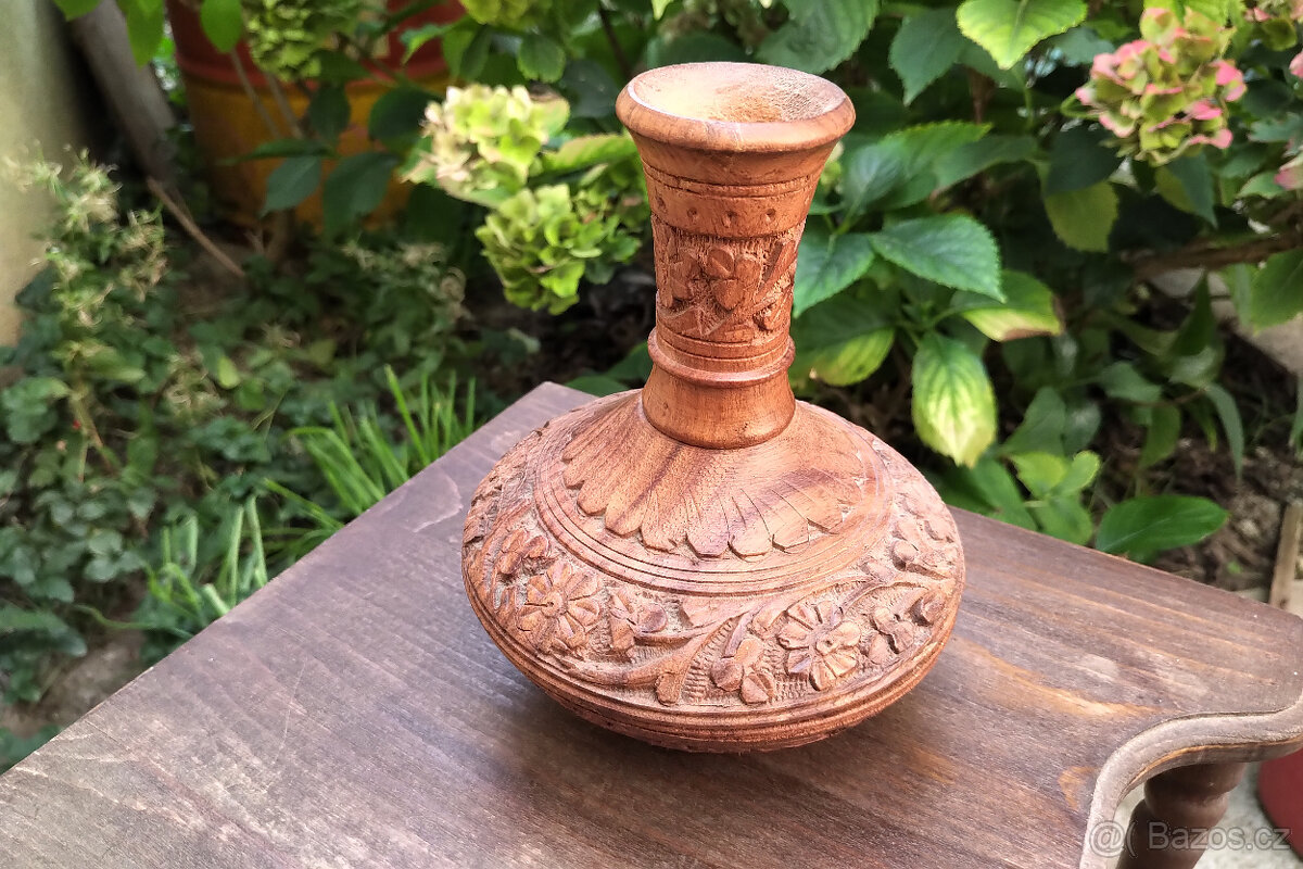 Dekorace z Indie, dřevo, 5ks - 3