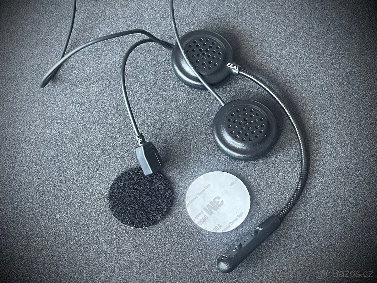 Bluetooth intercom do helmy EJEAS – headset, TOP stav - 3
