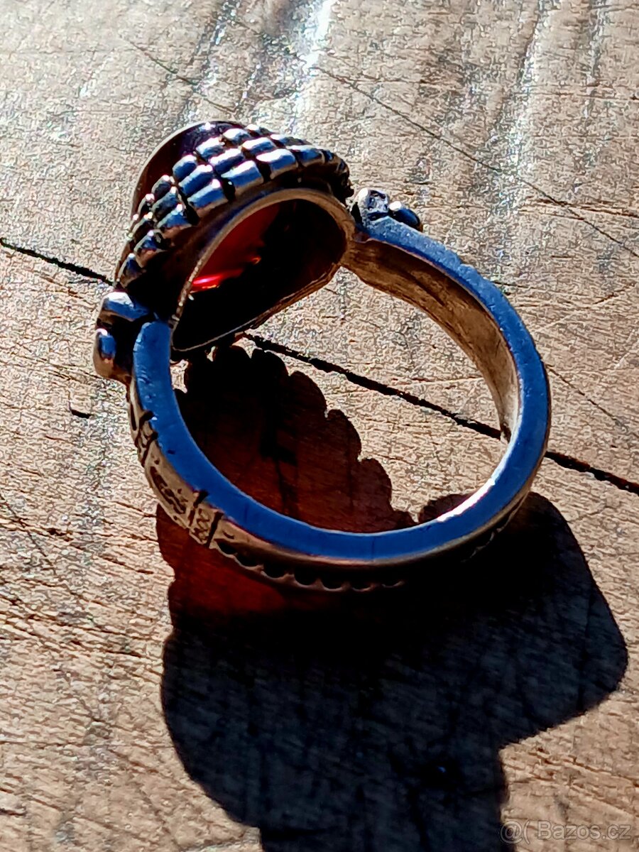 Stříbrný starobylý prsten - 3