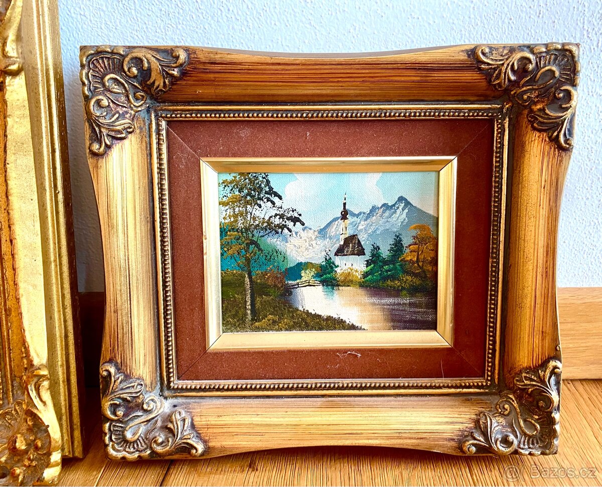 Staré krásné obrázky, olejomalba - 3