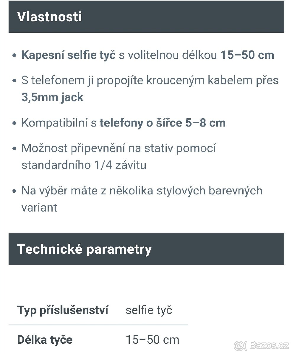 Selfie tyč - 3