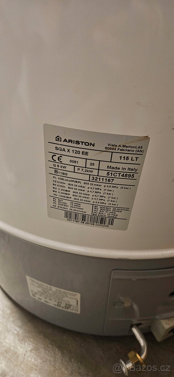 Plynový bojler 115L - 3