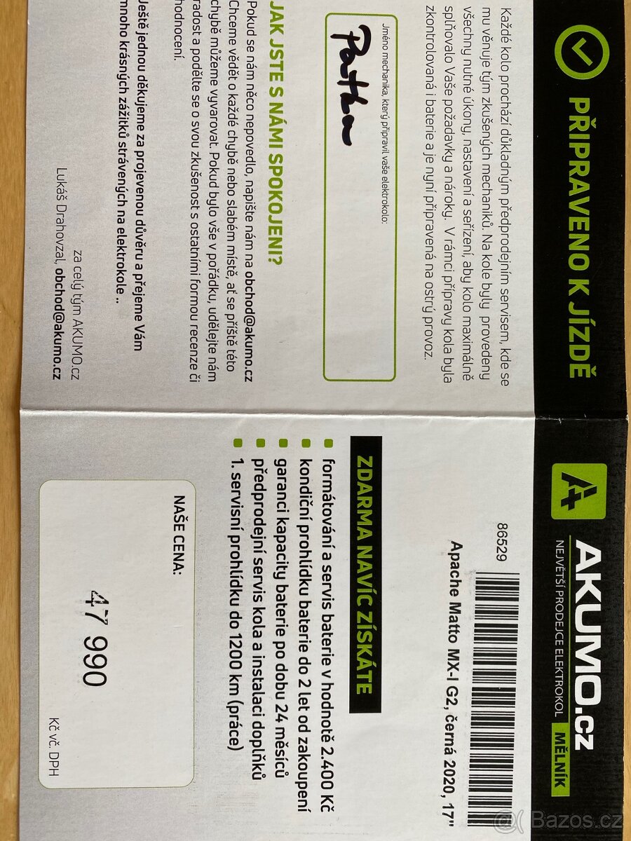 Elektrokolo Apache - 3