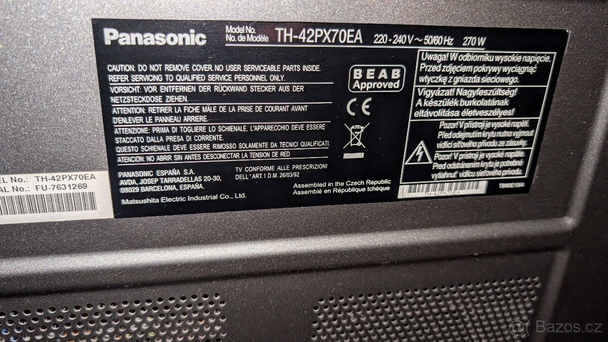 Panasonic TH-42PX70E - 3