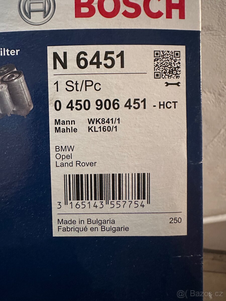 Palivový filtr Bosch|BMW M57 - 3