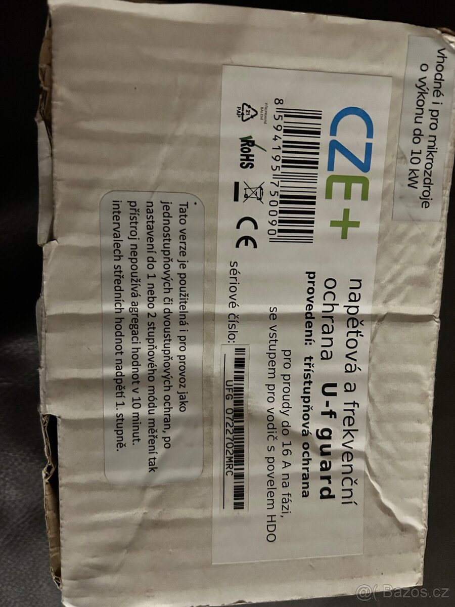 Napěťová a frekvenční ochrana U-f guard se vstupem HDO - 3