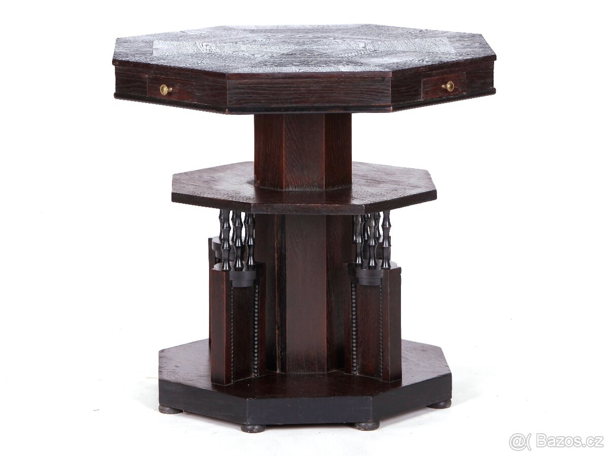 Secesní karetní stůl, stolek 1925 - 3