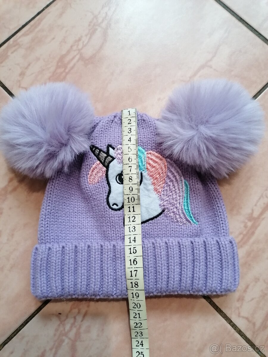 Dívčí, zimní čepice - 3