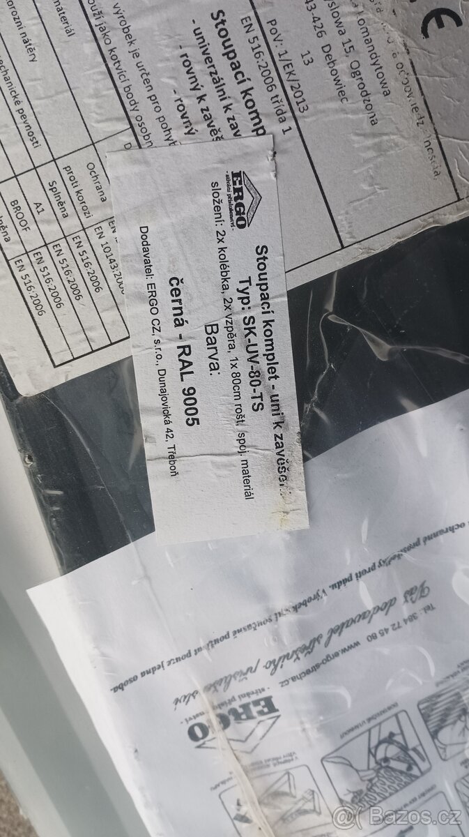 Stoupací komplet uni k závěsu SK-UV-80-TS ČERNÁ - 3