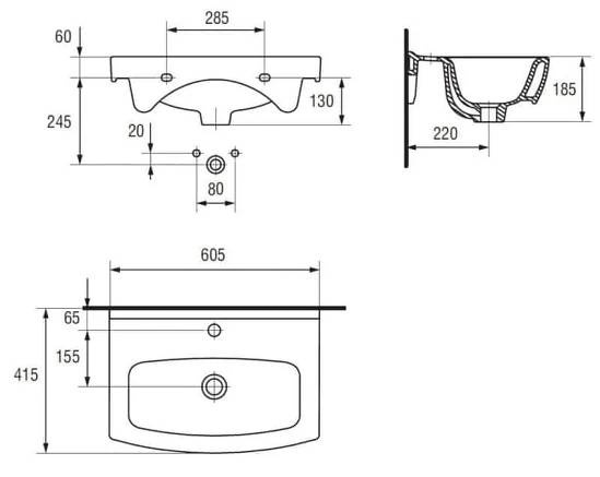 Cersanit umyvadlo Cersania 60 - 3