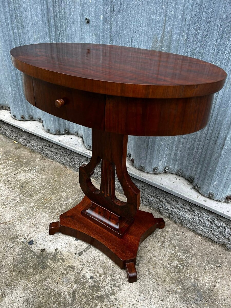 biedermeier lýrový stôl / stolík - 3