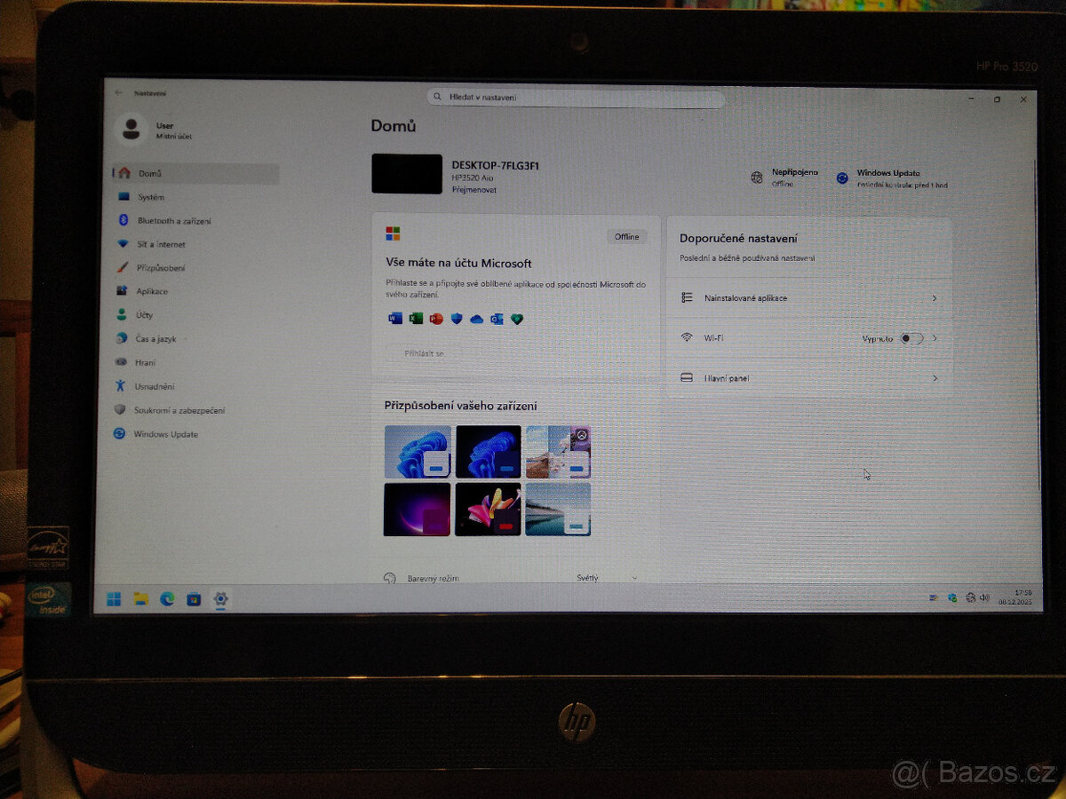 AllInOne HP Pro 3520 - 240GB SSD, Windows 11 Pro - 3