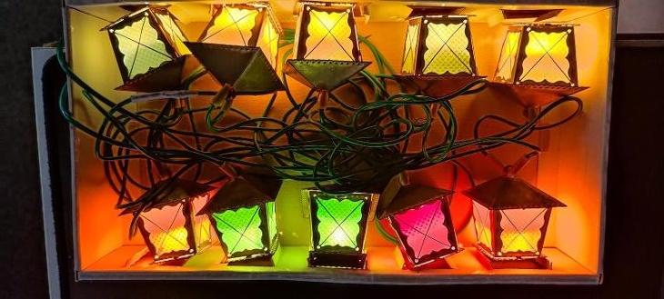 Staré retro vánoční osvětlení lucerničky - 3