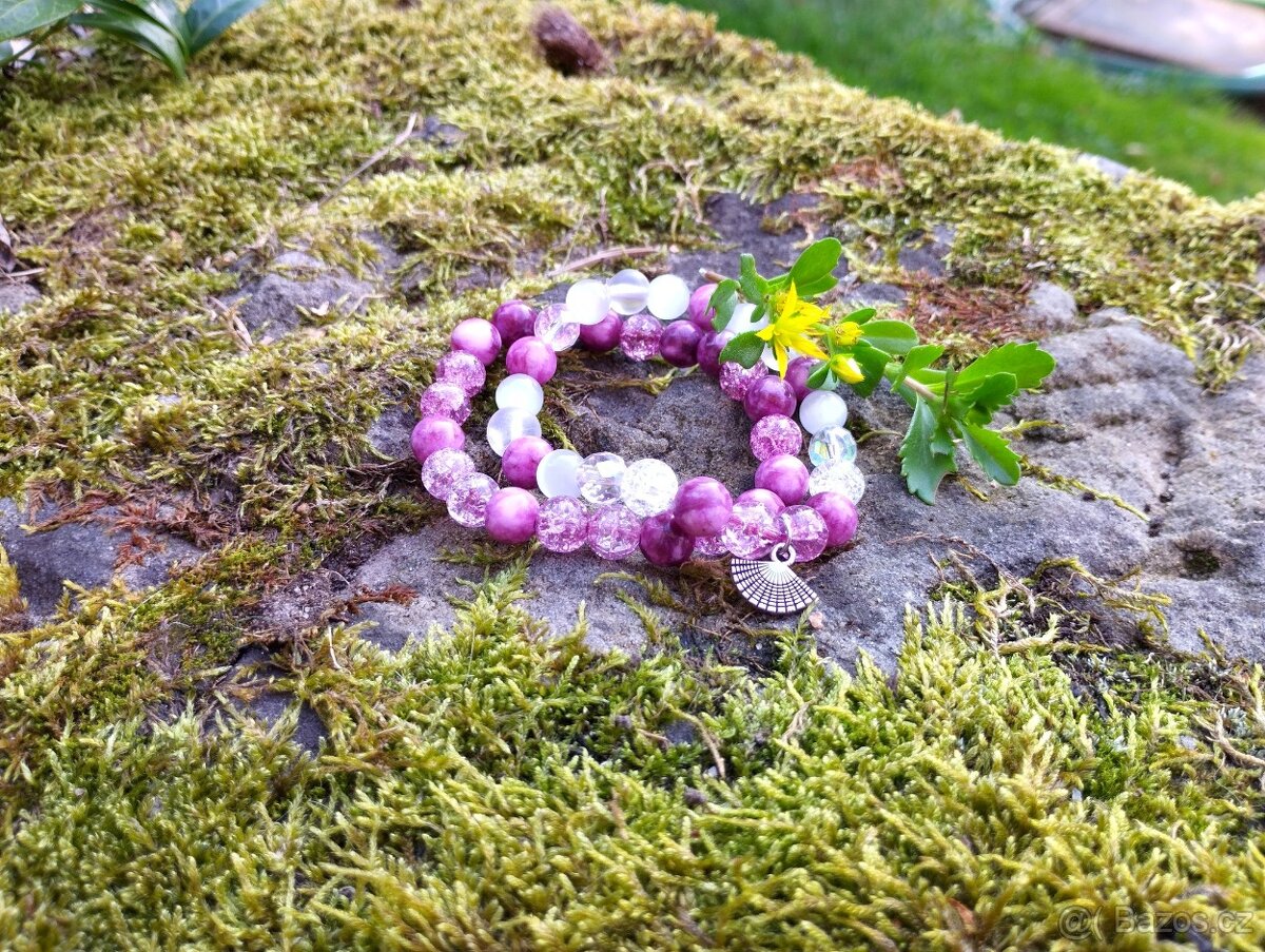 náramek - set z minerálních korálků - 3