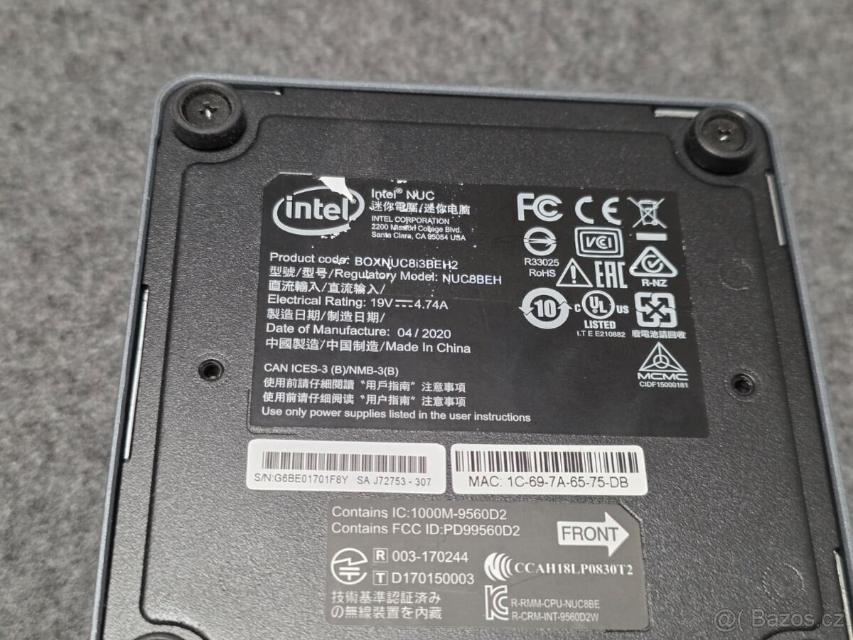 HP NUC i3-8109 na díly, nebo opravu - 3