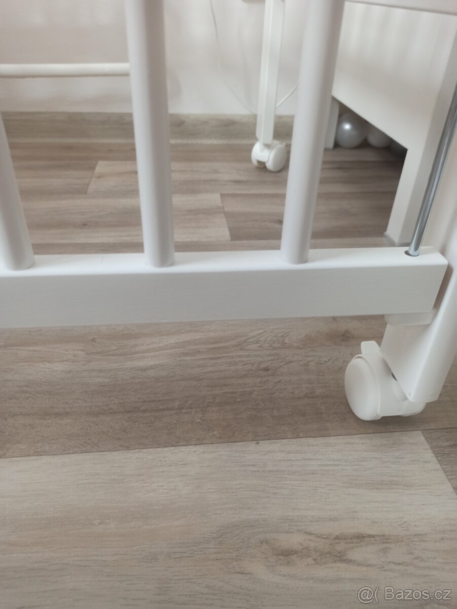 Detska postylka z borovicového dreva, baldachyn,mantinel,lze - 3