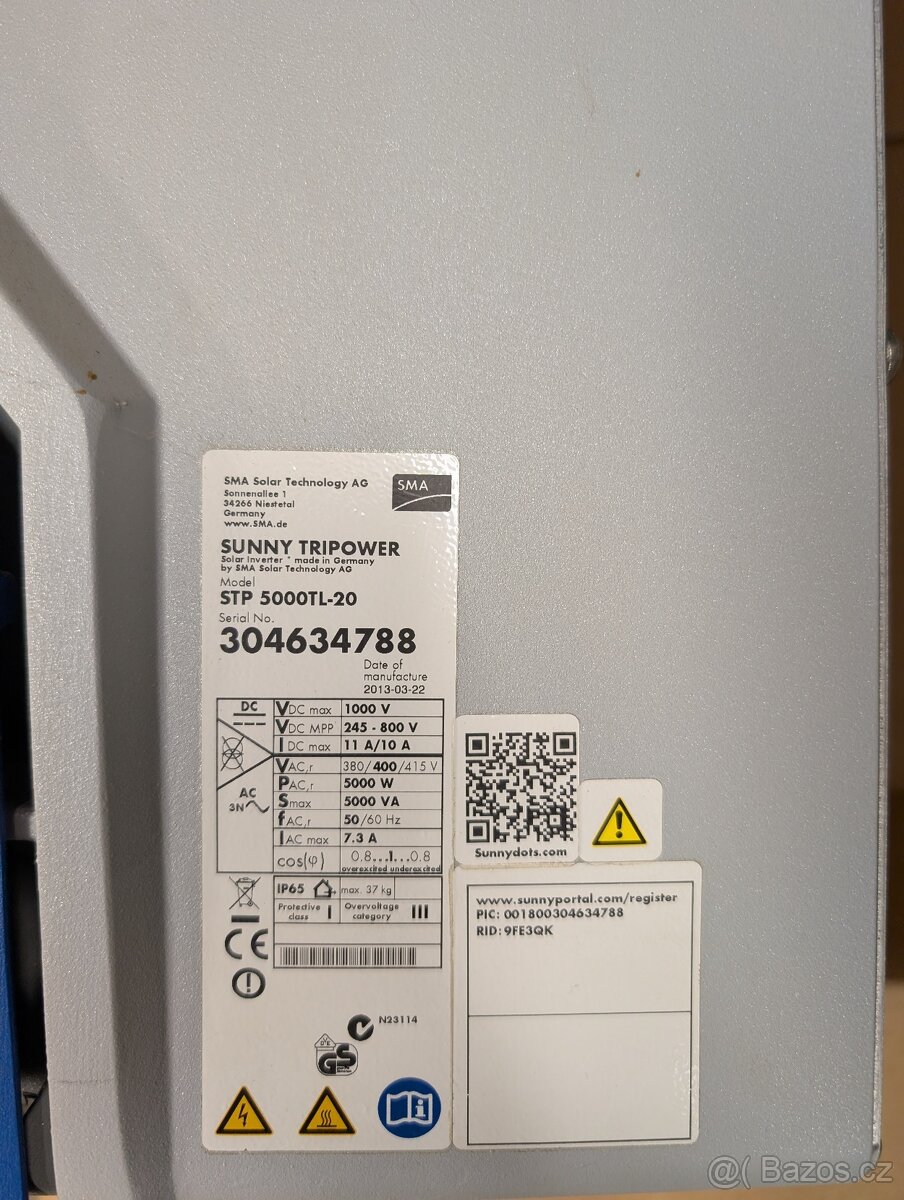 Fotovoltaický měnič - SUNNY TRIPOWER STP5000TL-20 - 3