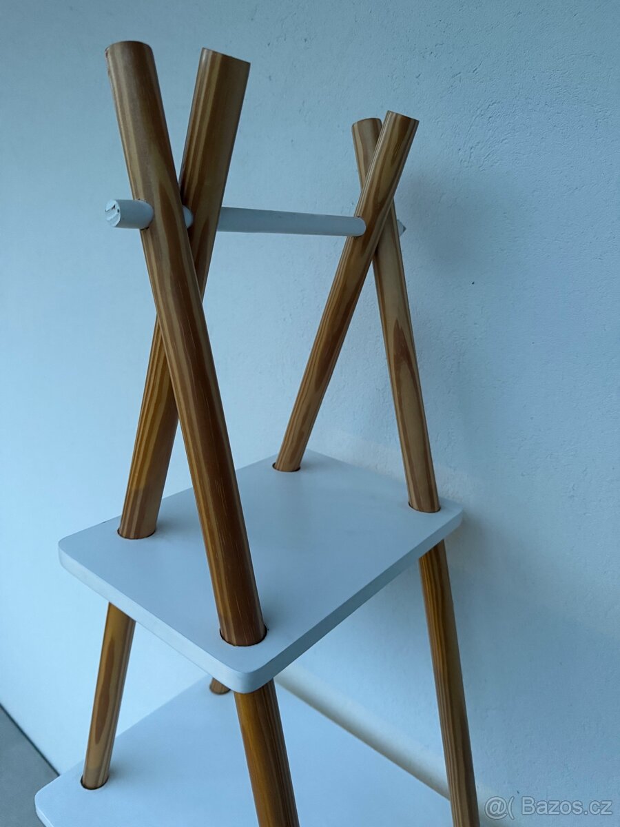 Prodám LIVARNO HOME Teepee – policový regál, bílý (4 police) - 3