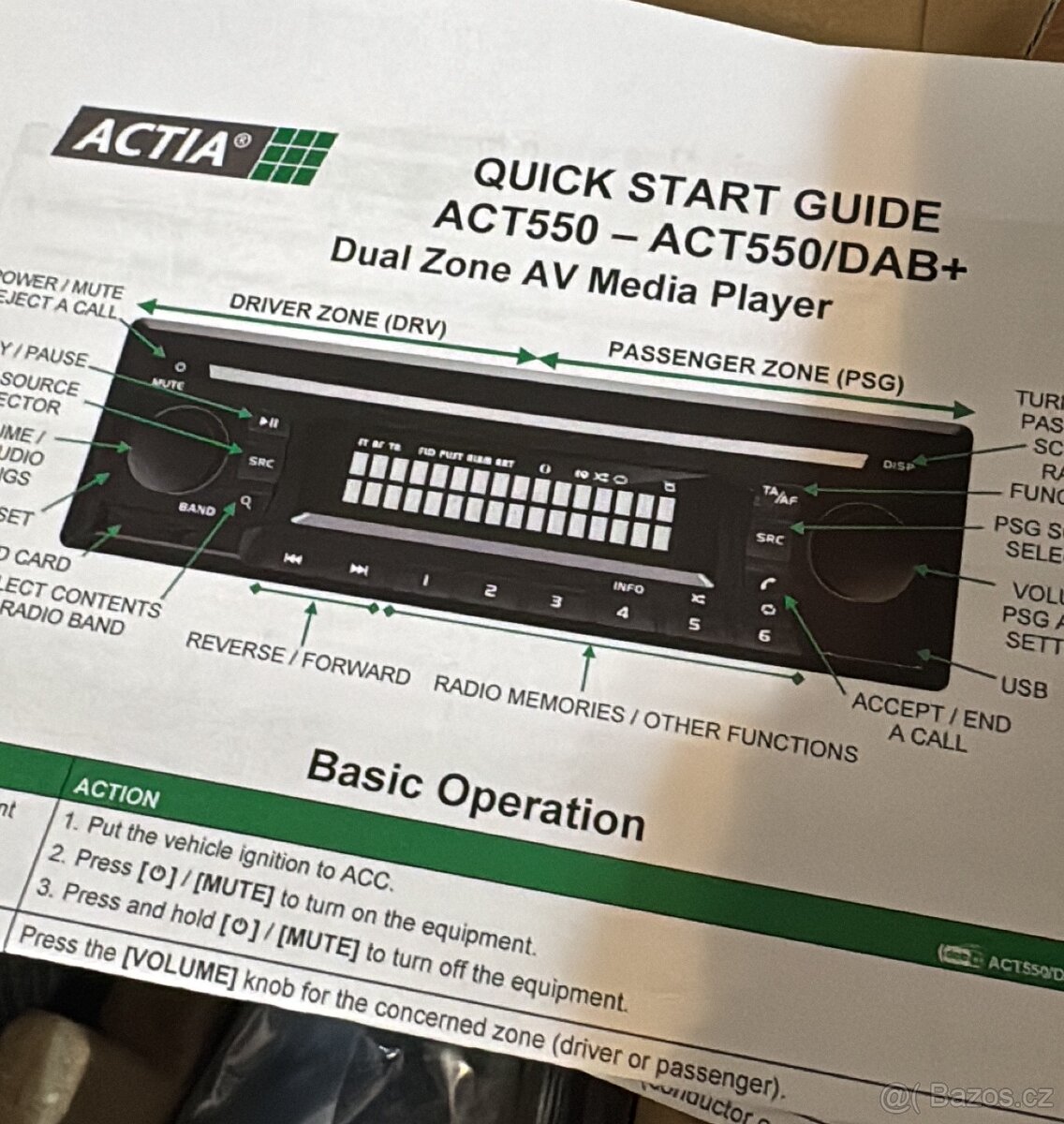 ACTIA ACT550/DAB+ 24V Dual Zone media player NOVÉ - 3