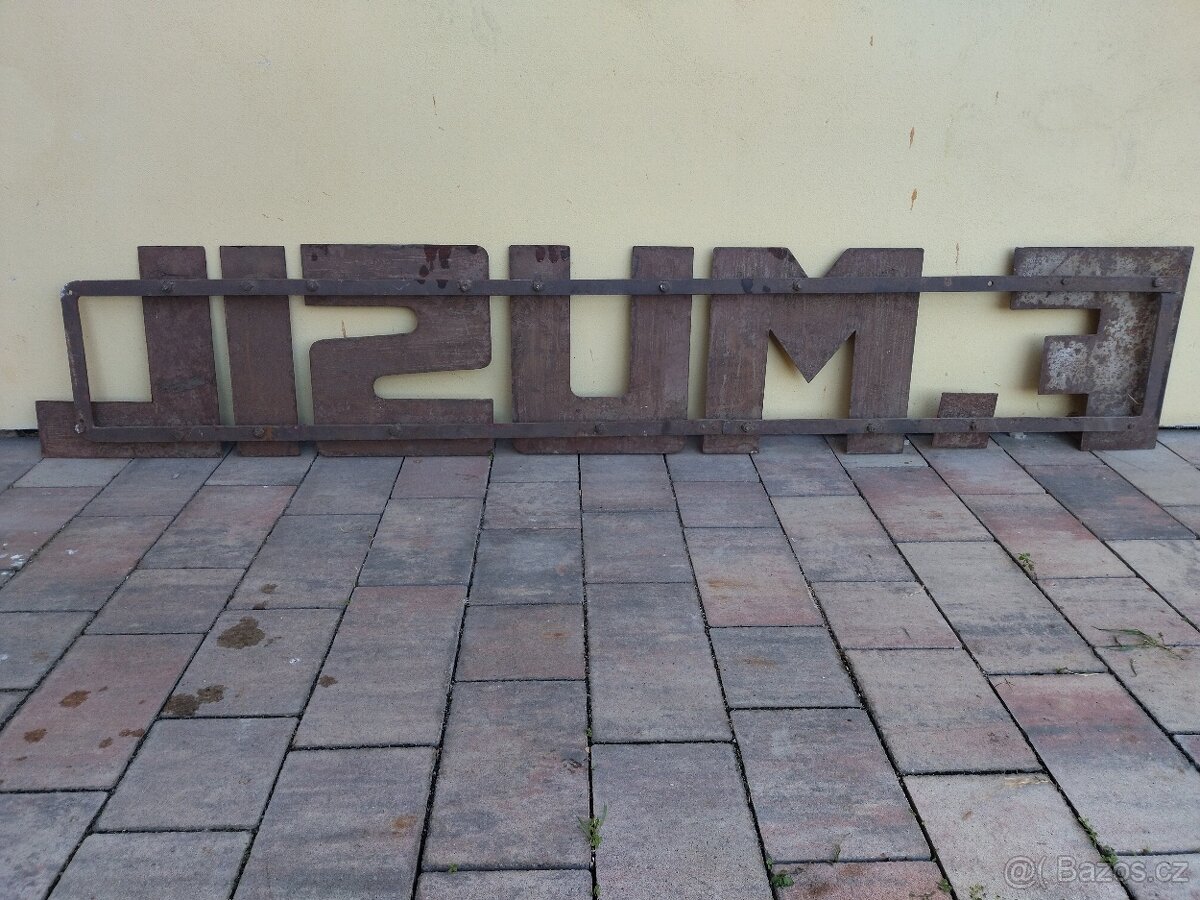 F.MUSIL - starý firemní nápis z obchodu a hospody - 3