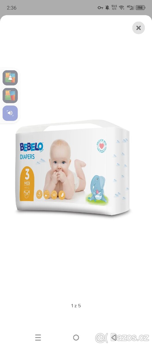 bebelo plenky od 1 až vel. 5 - 3