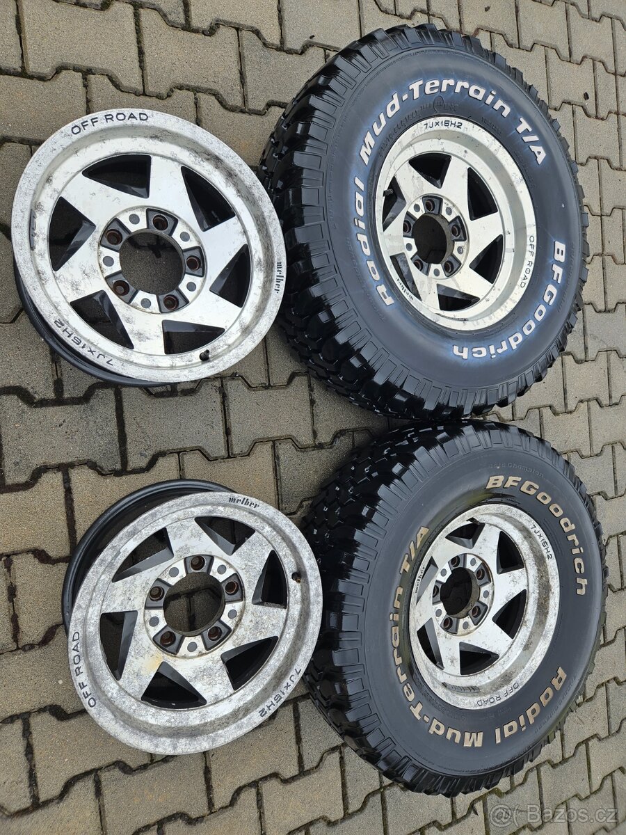 5x139,7 15 7J ET -10 Melber Offroad alu kola + 2x pneu AT