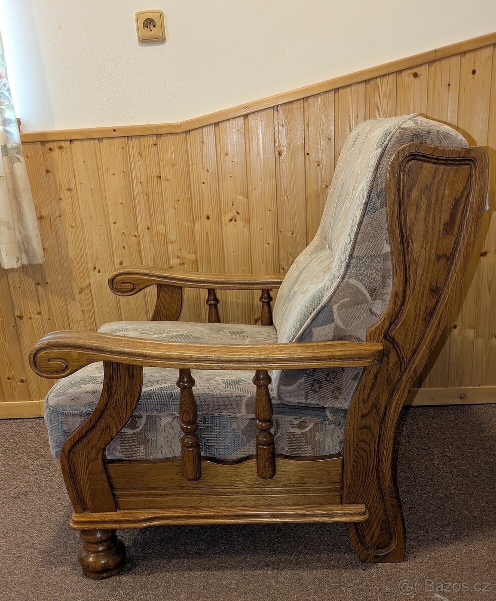 Křeslo rustikální, dva kusy - 3